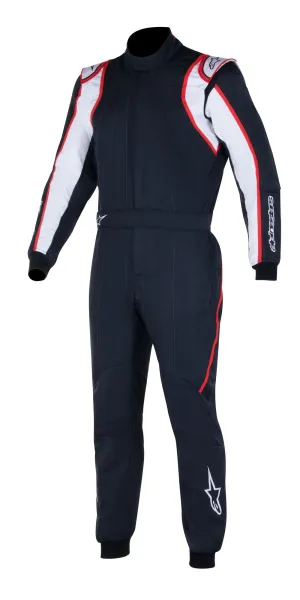 ALPINESTARS 3355020_123_52 GP RACE v2 Racing suit, FIA 8856-2018, black/white/red, Size 52