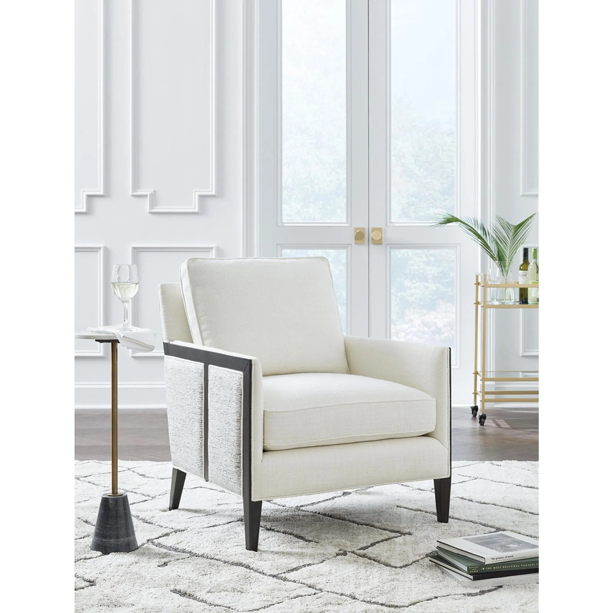 Ardenworth Accent Chair - Black/Ivory