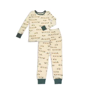 Bamboo Long Sleeve Pajama Set (All Aboard Print)