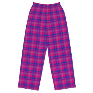 Bisexual Pride Tartan Wide-leg Pants/Trousers