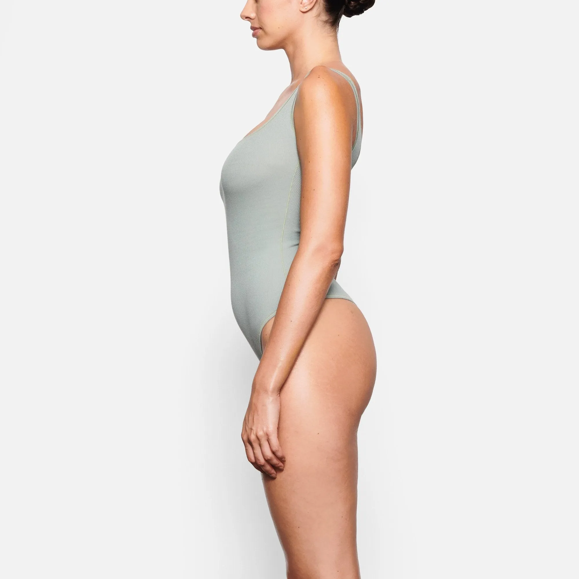 COTTON RIB BODYSUIT | MINERAL