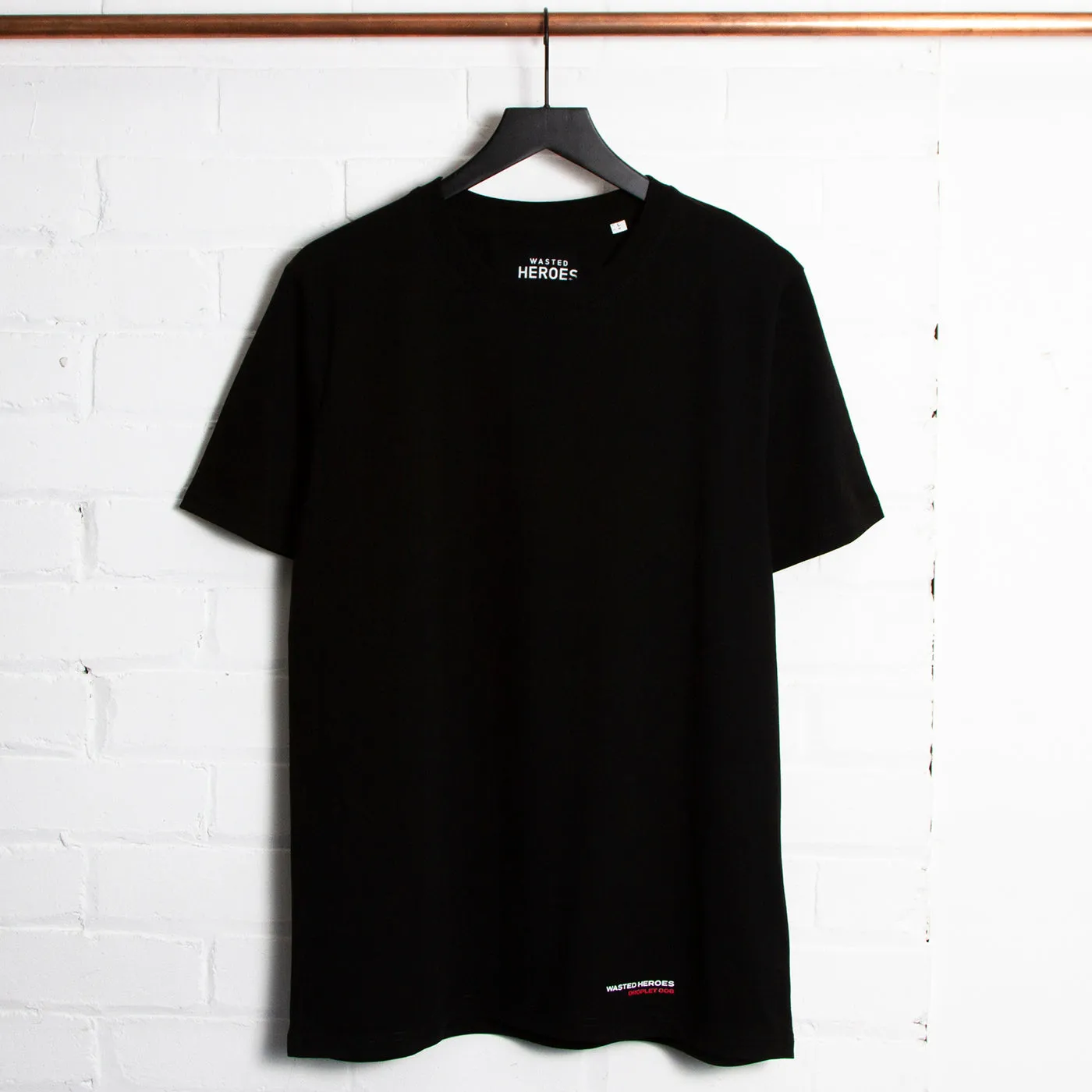 Droplet Face 008 Back Print - Tshirt - Black