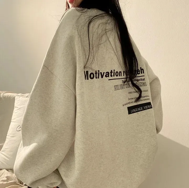 Korean Fashion Oversized Long Sleeve Sweatshirts/Loose Pullovers Harajuku Womens