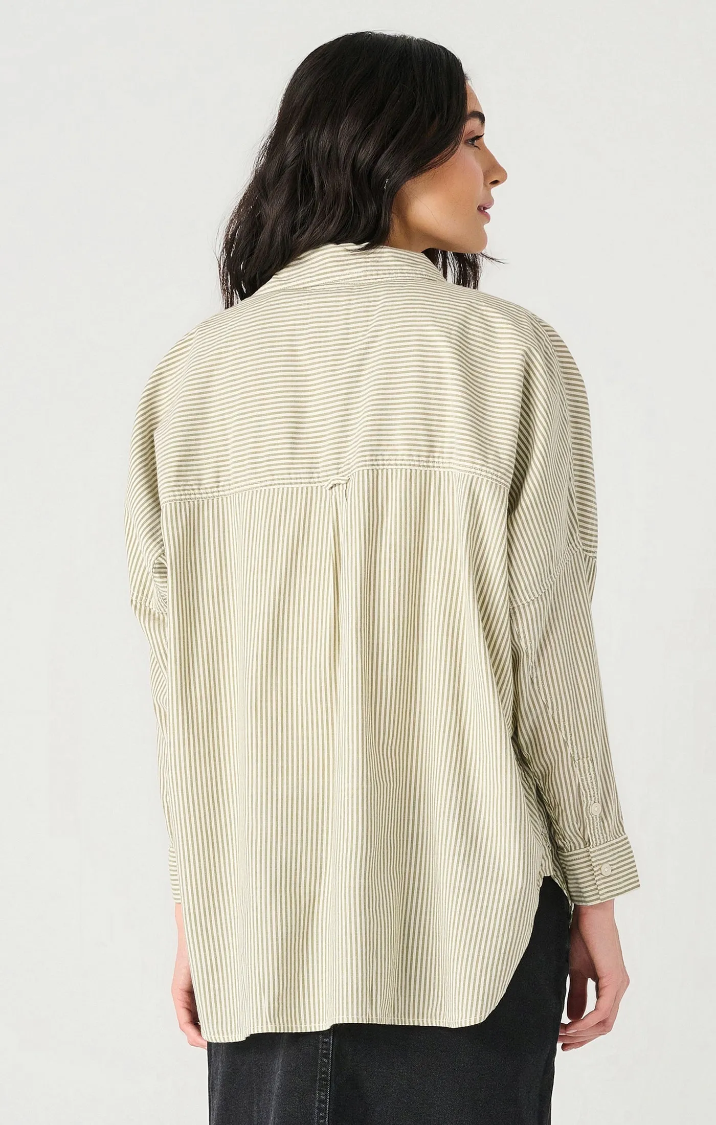 Long Sleeve Oversized Button Front Shirt