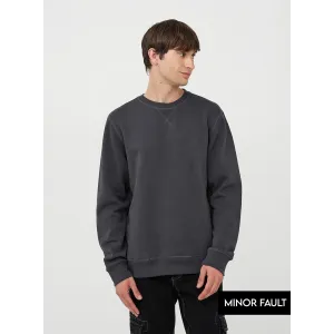 (Minor Fault) Charcoal Basic Regular Fit Sweatshirt