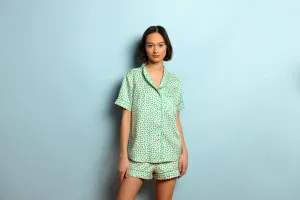 Mulberry Silk Shorties Pyjamas - Andaman Green