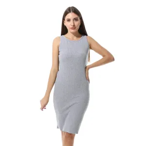 Nightgown For Women, Ribbed Comfy and Trendy - Gray