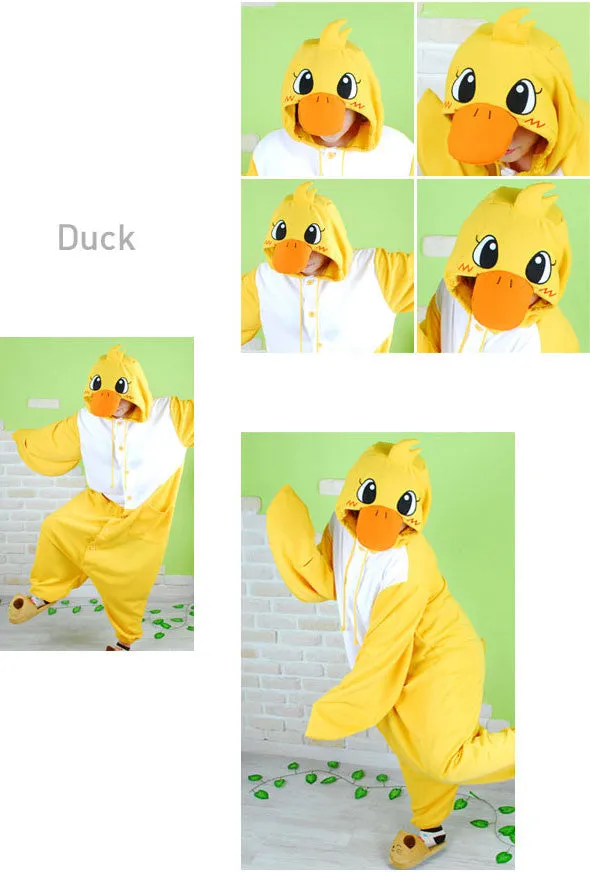 PITaPATs kids onesie animal jumpsuit costume - long sleeve cutie yellow duck