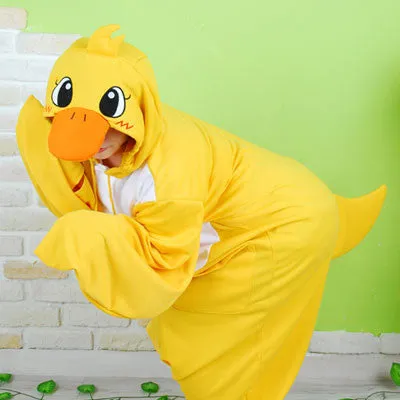 PITaPATs kids onesie animal jumpsuit costume - long sleeve cutie yellow duck