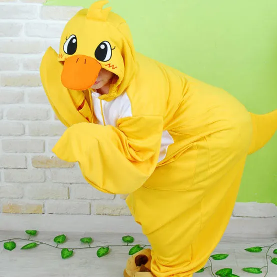 PITaPATs kids onesie animal jumpsuit costume - long sleeve cutie yellow duck