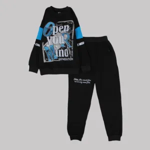 "Open Your Mind" Long-Sleeved Fleeced Pajama