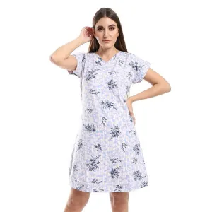 Women's Cotton Short Nightgown Short Sleeves