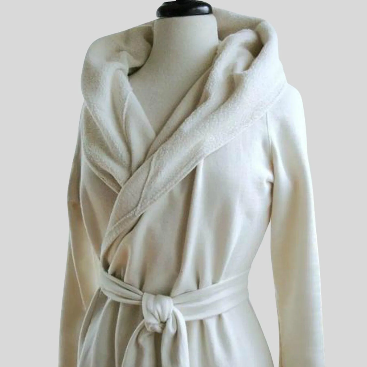 Women's long hooded Robe | Organic Cotton bathrobe