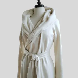 Women's long hooded Robe | Organic Cotton bathrobe